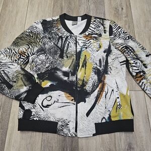 Simply Art Dolcezza Full Zip Lightweight Jacket Animal Print Women's Medium